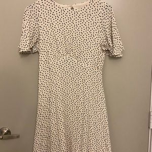 Gianni Bini ivory polka dot dress sz S